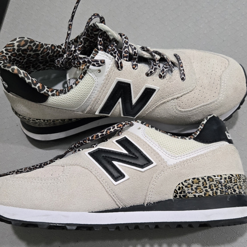 New Balance iconic 574 Women 7.5 Leopard print